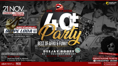 40 + - PARTY | Four Points by Sheraton