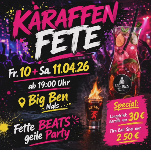 BIG BEN Karaffen Fete