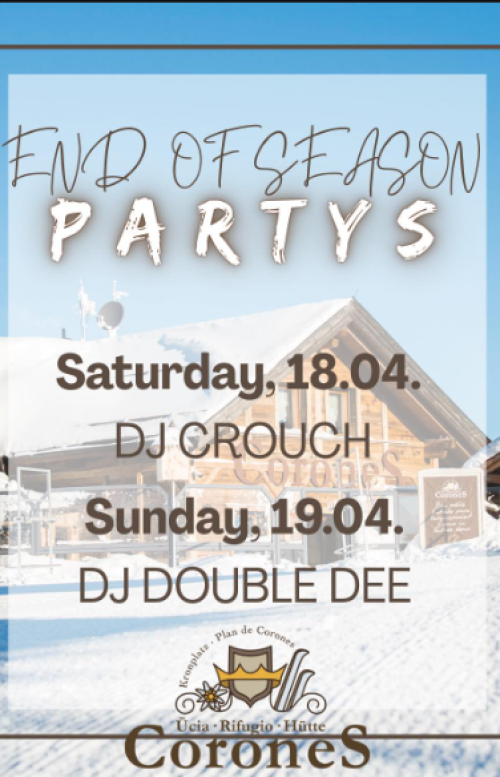 Season End Party at CORONES Hütte