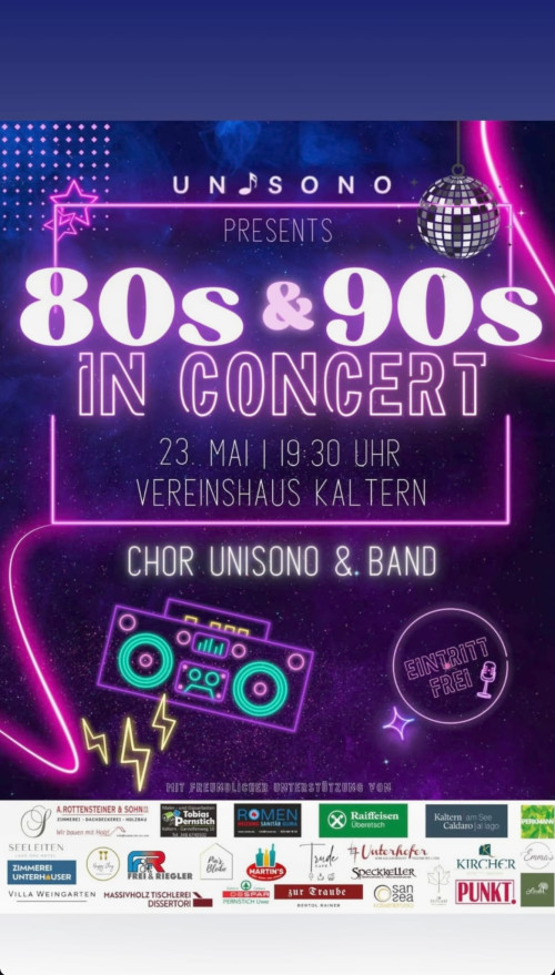 80s & 90s in Concert - Kaltern